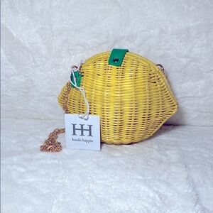 🍋 Haute Hippie Woven Lemon Bag